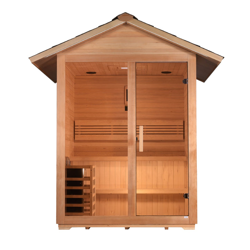 Golden Designs "Arlberg" 3 Person Traditional Outdoor Sauna *SHIPS FREE*