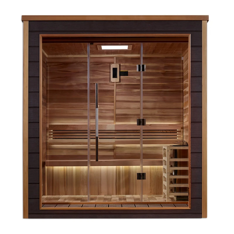 Golden Designs "Drammen" 3 Person Outdoor-Indoor Traditional Sauna *SHIPS FREE*