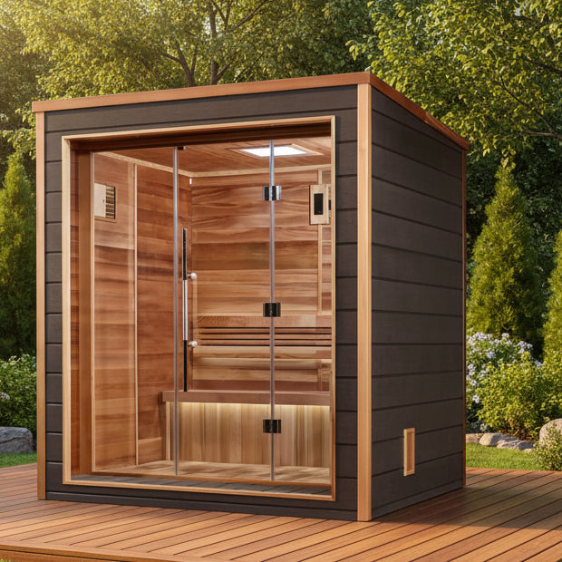 Golden Designs "Drammen" 3 Person Outdoor-Indoor Traditional Sauna *SHIPS FREE*