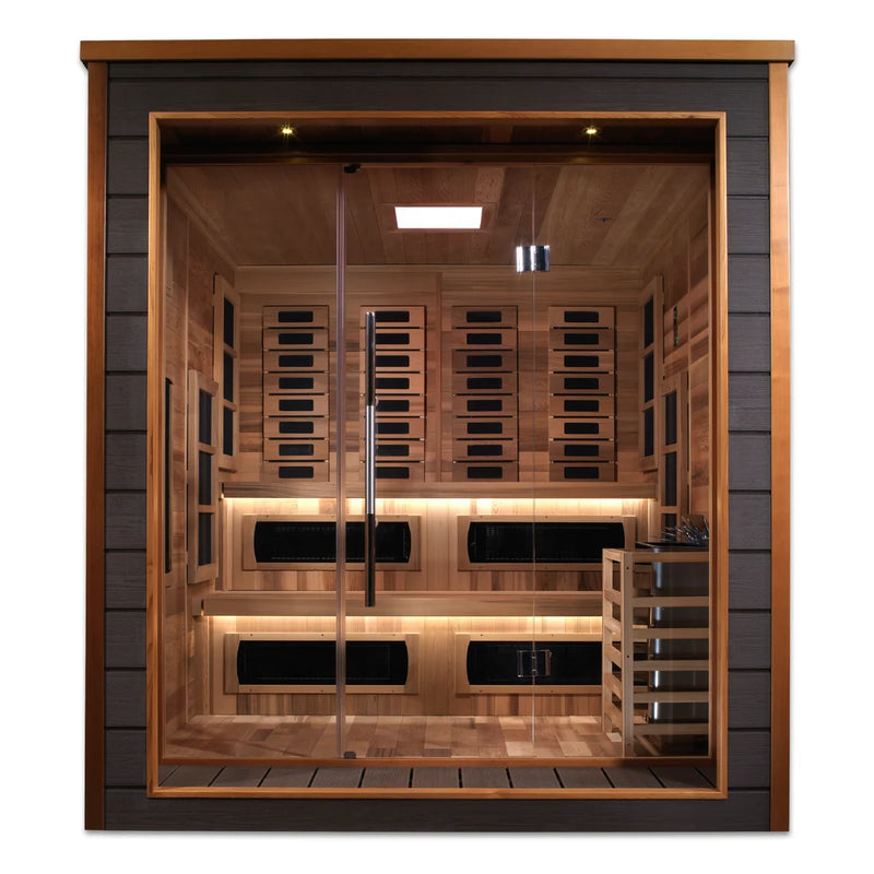Golden Designs "Karlstad" 6 Person Outdoor-Indoor PureTech™ Hybrid Full Spectrum Sauna *SHIPS FREE*