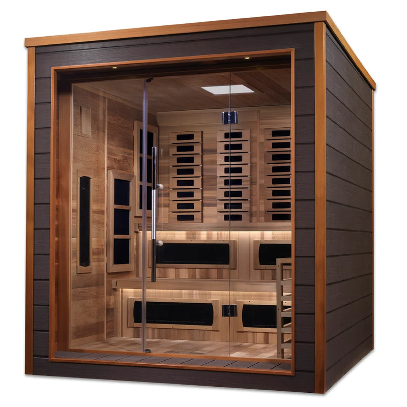 Golden Designs "Visby" 3 Person Outdoor-Indoor PureTech™ Hybrid Full Spectrum Sauna *SHIPS FREE*