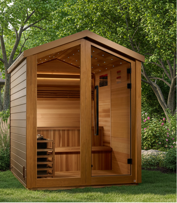 Golden Designs "Kaarina" 6 Person Barn Outdoor Traditional Sauna *SHIPS FREE*