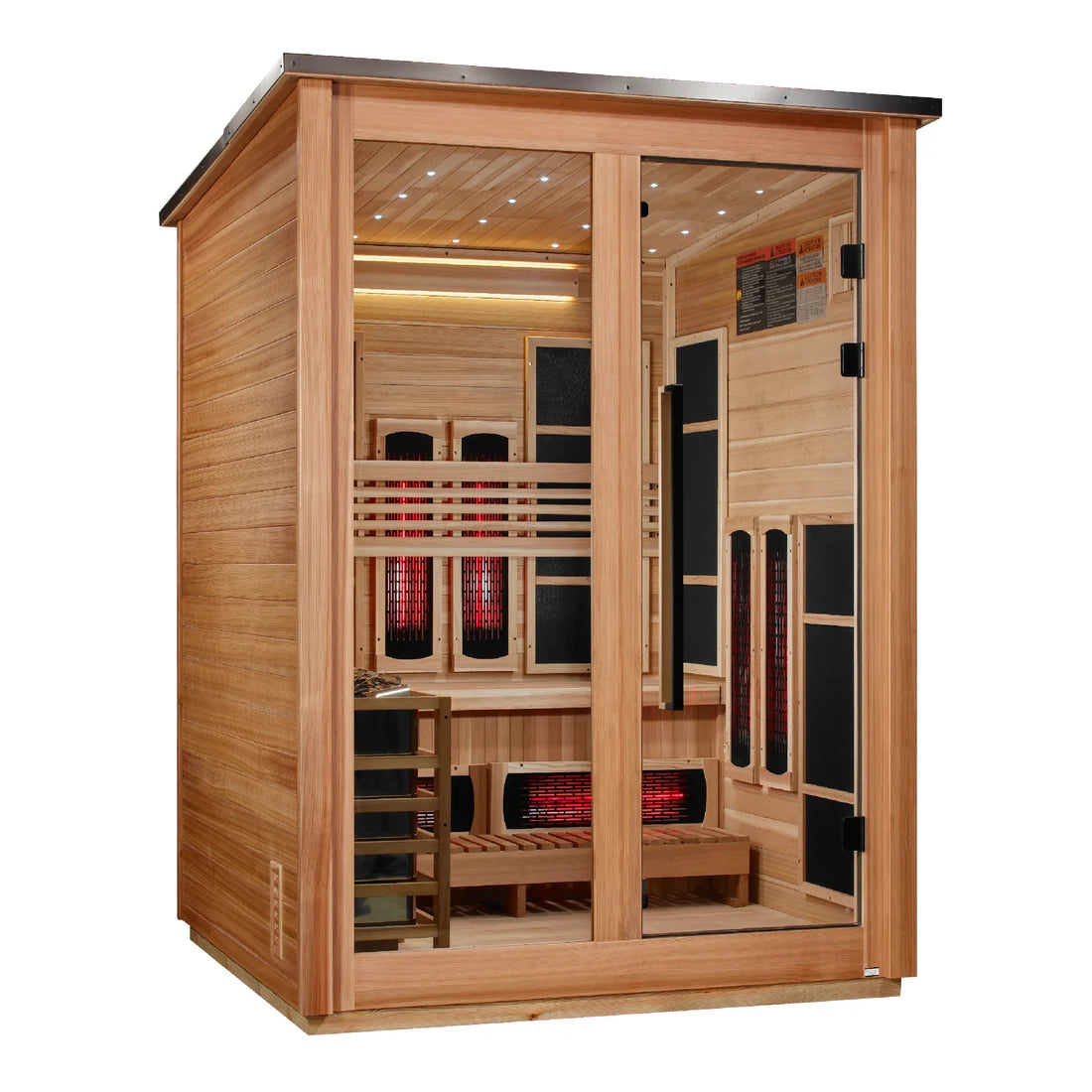 Golden Designs "Loviisa" 3 Person Barn Hybrid (PureTech™ Full Spectrum IR or Traditional Stove) Outdoor Sauna *SHIPS FREE*
