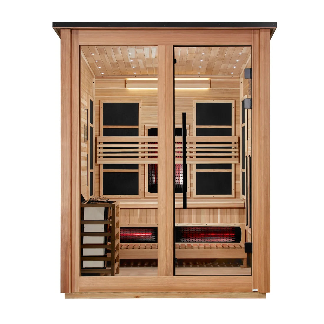 Golden Designs "Loviisa" 3 Person Barn Hybrid (PureTech™ Full Spectrum IR or Traditional Stove) Outdoor Sauna *SHIPS FREE*