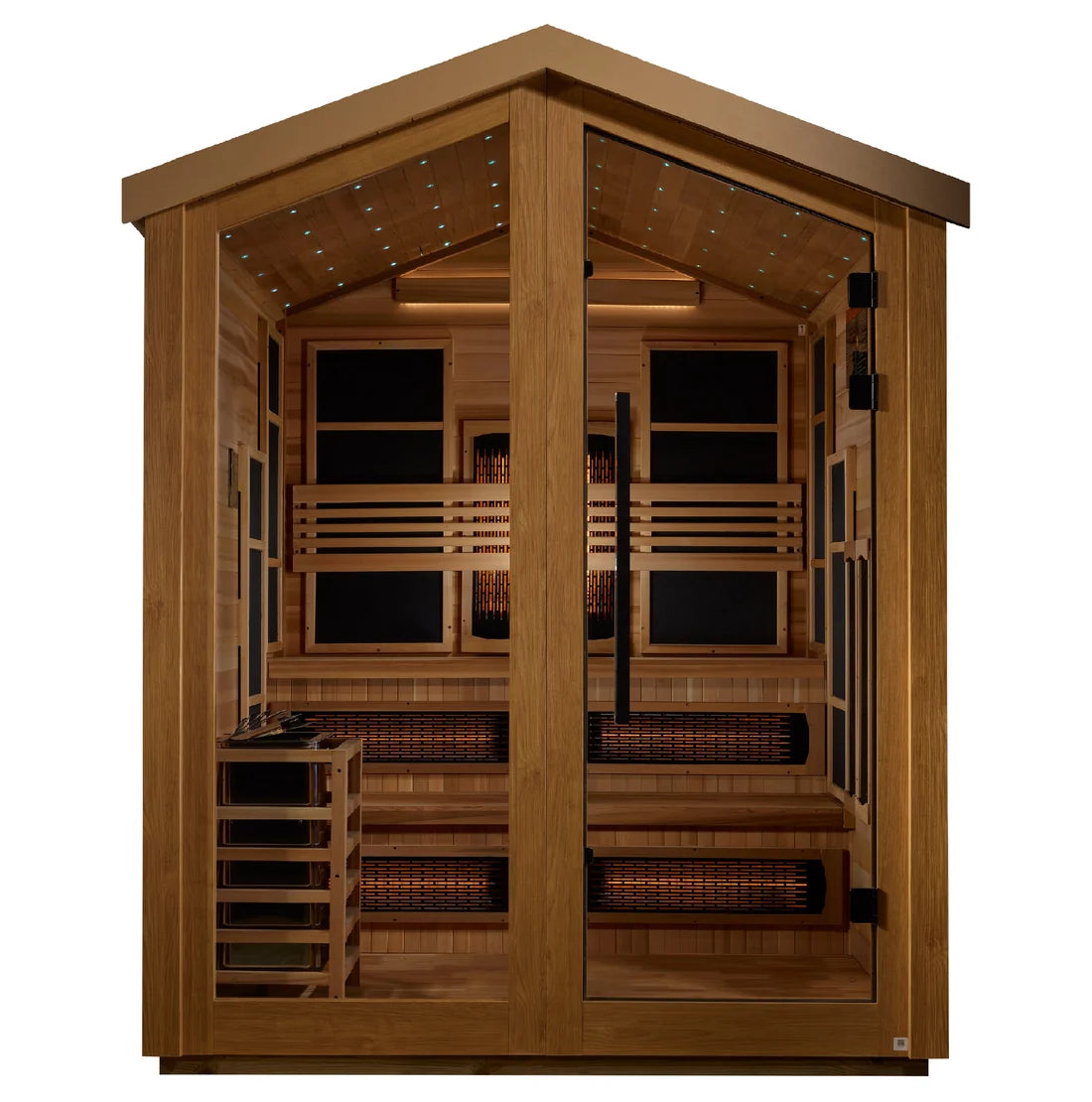 Golden Designs "Kaskinen" 6 Person Barn Hybrid (PureTech™ Full Spectrum IR or Traditional Stove) Outdoor Sauna *SHIPS FREE*