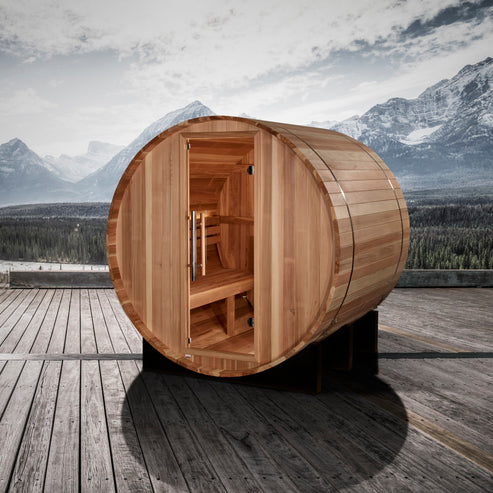 Golden Designs "St. Moritz" 2 Person Barrel Traditional Sauna  *SHIPS FREE*