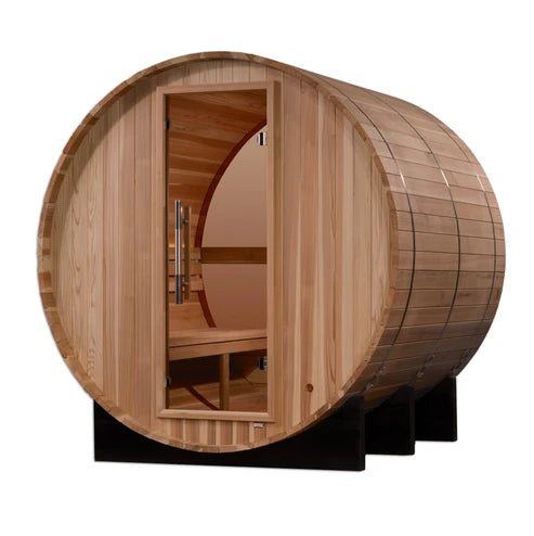 Golden Designs "Zurich" 4 Person Barrel with Bronze Privacy View Traditional Sauna *SHIPS FREE*