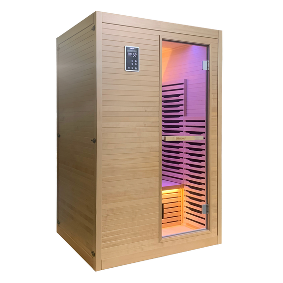 Blisspod  Helsinki Full Spectrum Ultimate Indoor 2 person Sauna with RLT — side view