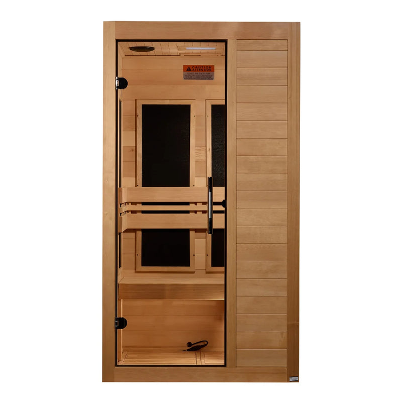 Maxxus "S-Line" 1 Person Ultra Low EMF FAR IR Sauna *SHIPS FREE*