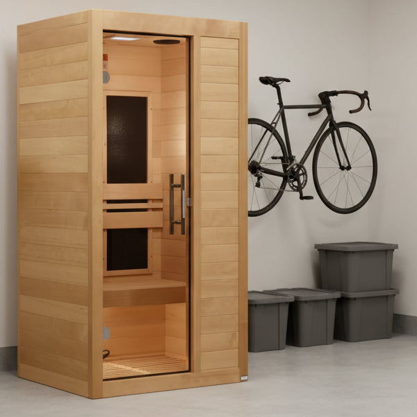 Maxxus "S-Line" 1 Person Ultra Low EMF FAR IR Sauna *SHIPS FREE*
