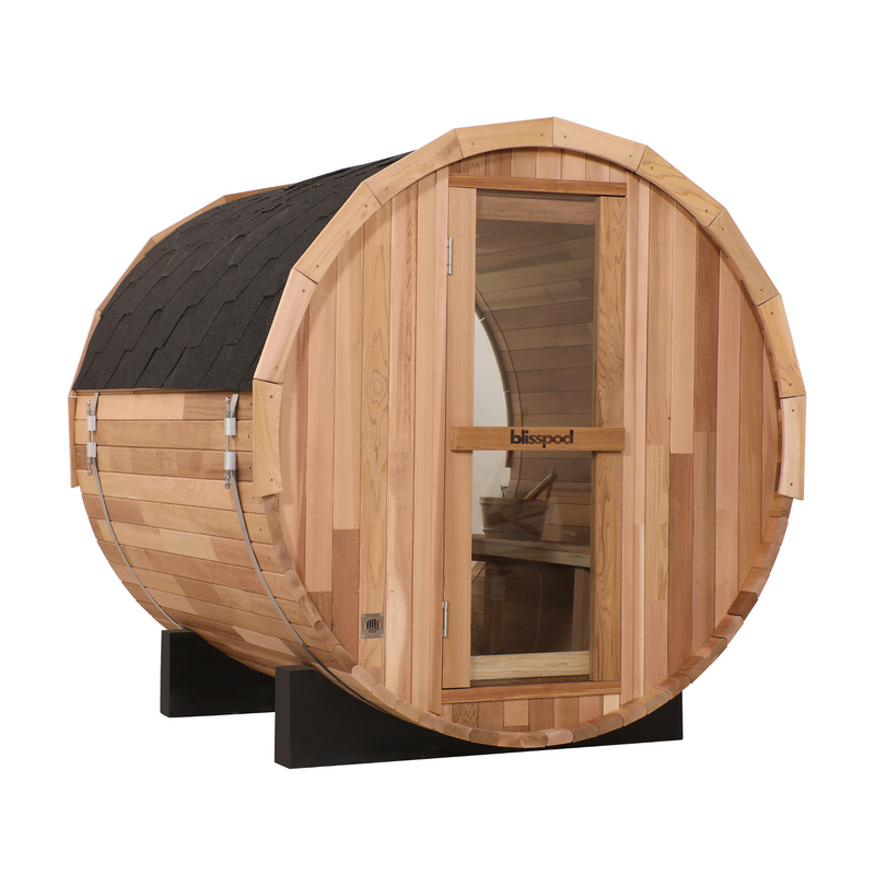 Blisspod Prague Canadian Red Cedar Outdoor Steam Barell Sauna — product image