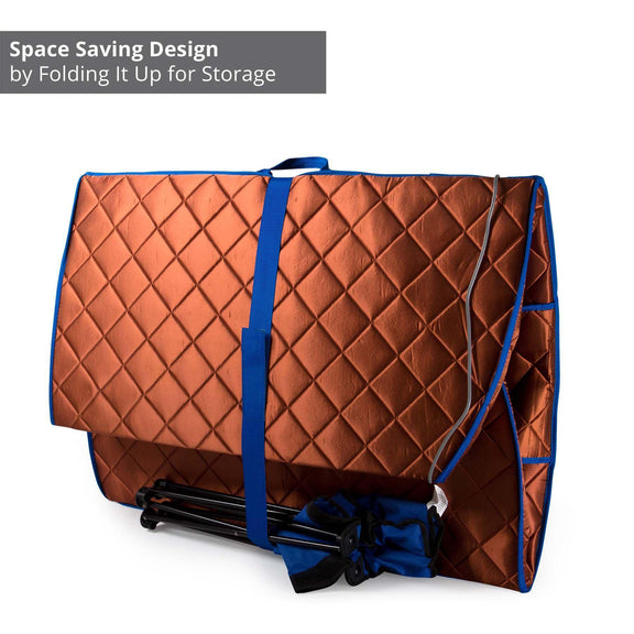Large Portable Low EMF Negative Ion Indoor Sauna with Chair and Heated Footpad Included - Copper — product image