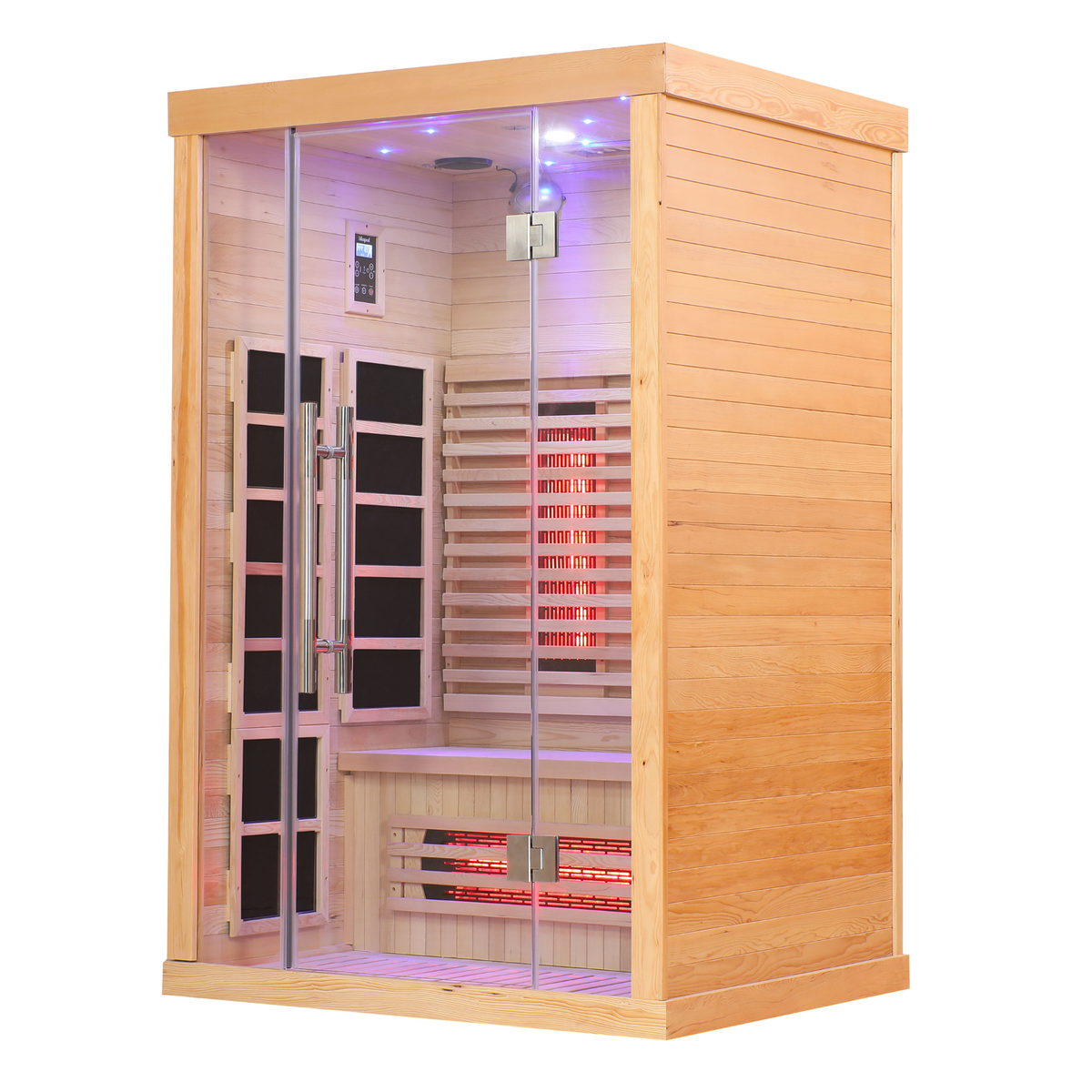 Blisspod Venetian Full Spectrum Indoor Low EMF Sauna | 10 Heaters | Chromotherapy & Reflexology | 2 Person — front view