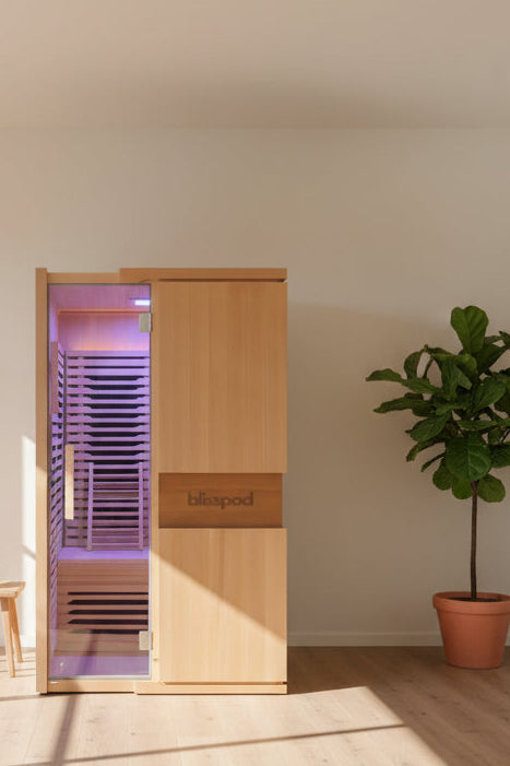 Blisspod | Milano | Full Spectrum Sauna Canadian Hemlock Ultra Low EMF | 6 Far | product photo 4 | Legacy & Longevity Co.