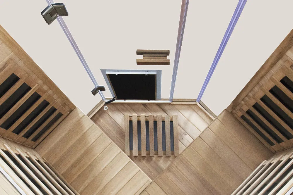 Wizzisaunas S07 2-3 Person Full Spectrum Infrared Sauna low EMF HEMLOCK WOOD | product photo 11 | Legacy & Longevity Co.