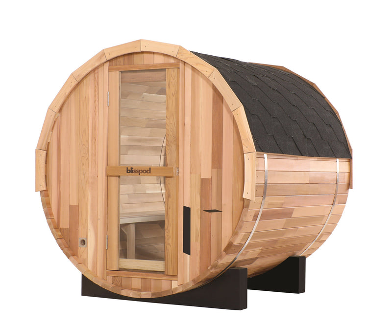 Blisspod Prague Canadian Red Cedar Outdoor Steam Barell Sauna — product image