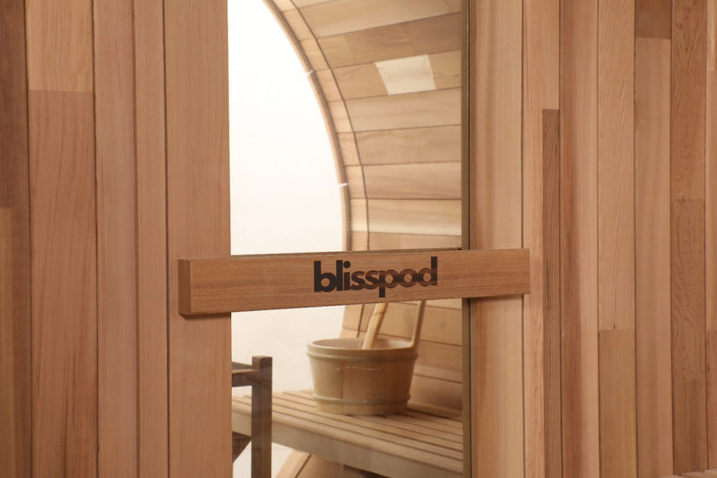 Blisspod Prague Canadian Red Cedar Outdoor Steam Barell Sauna — product image