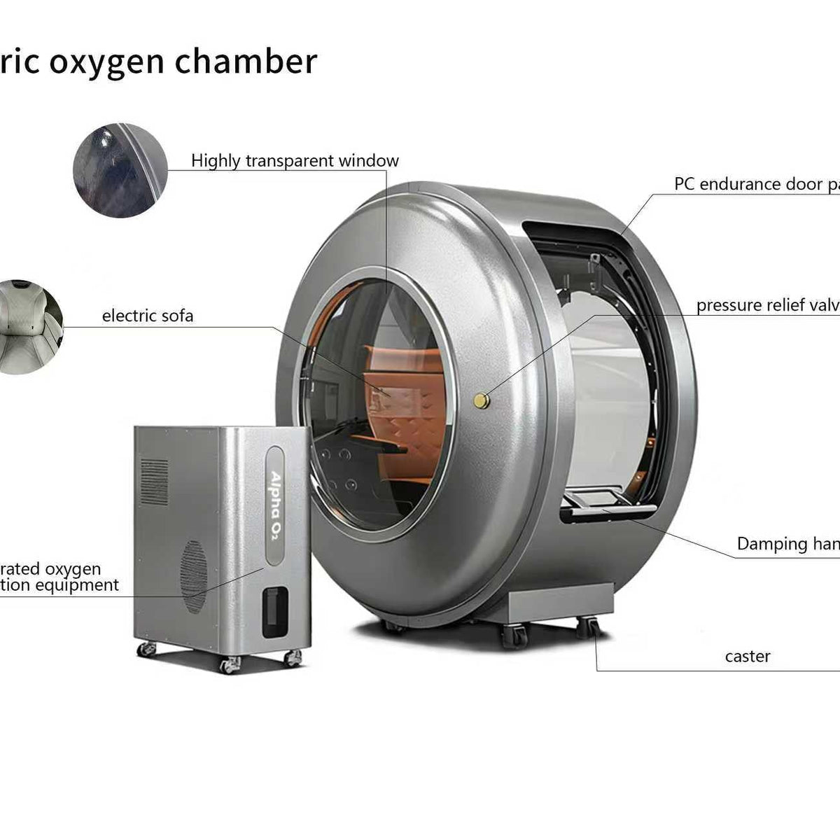 TimePod 3™ — Panoramic 2.0 ATA Hard-Shell Hyperbaric Chamber