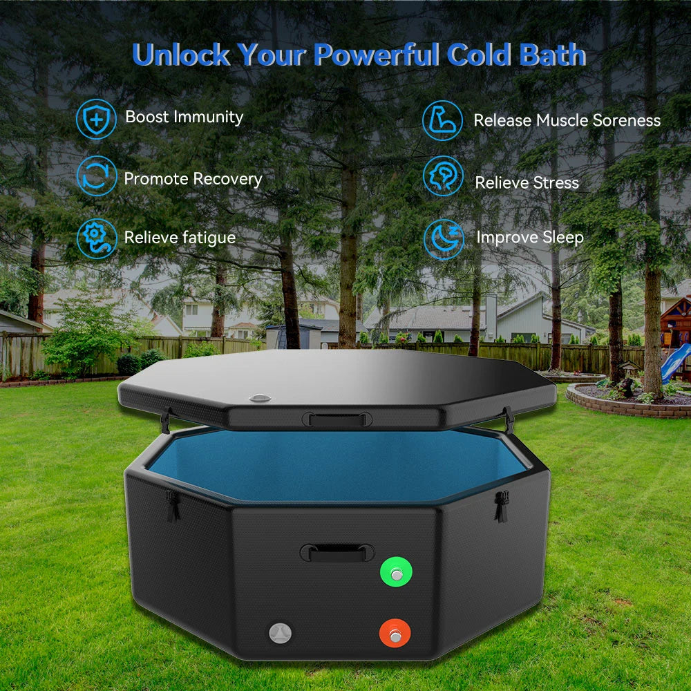 Octagon Ice Plunge Pod For Cold Plunge — side view