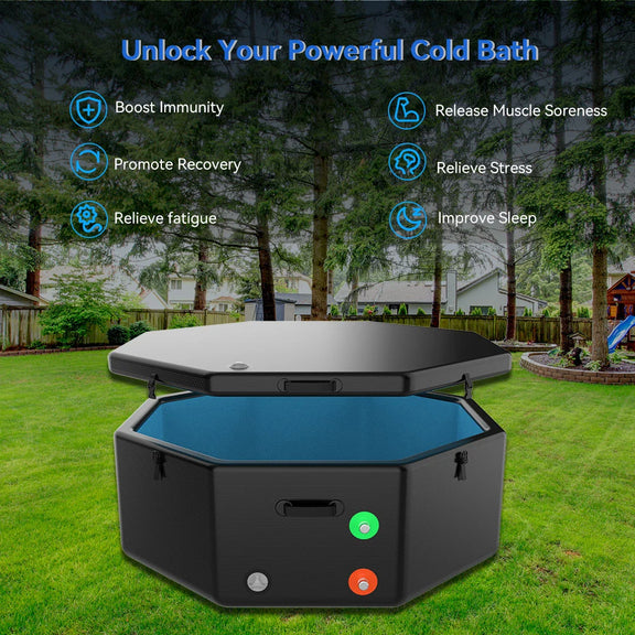 Octagon Ice Plunge Pod For Cold Plunge — side view