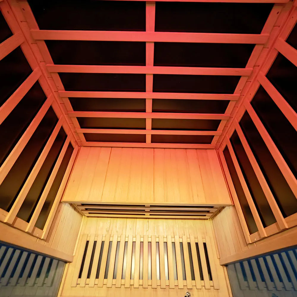 Wizzisaunas S02 2 Person Full Spectrum Infrared Sauna Low EMF RED CEDAR WOOD | product photo 11 | Legacy & Longevity Co.