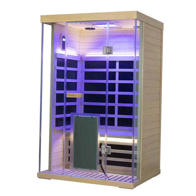 Wizzisaunas S02 2 Person Full Spectrum Infrared Sauna Low EMF RED CEDAR WOOD | product photo 9 | Legacy & Longevity Co.