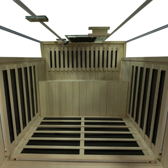 Wizzisaunas S02 2 Person Full Spectrum Infrared Sauna Low EMF RED CEDAR WOOD | product photo 4 | Legacy & Longevity Co.