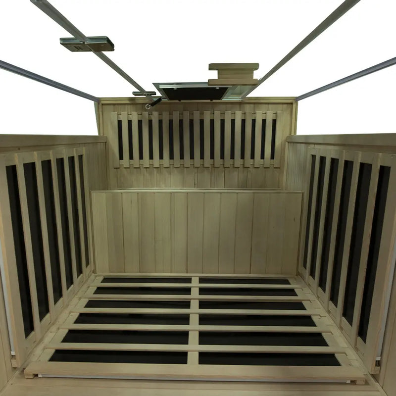 Wizzisaunas S02 2 Person Full Spectrum Infrared Sauna Low EMF RED CEDAR WOOD | product photo 4 | Legacy & Longevity Co.