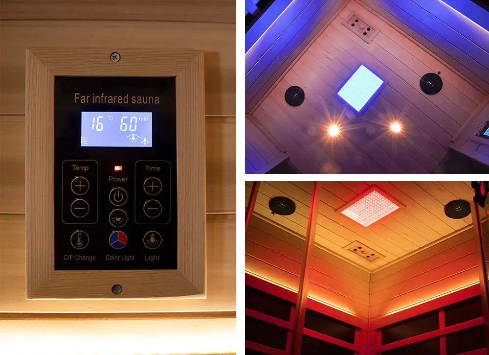 Wizzisaunas S07 2-3 Person Full Spectrum Infrared Sauna low EMF HEMLOCK WOOD | product photo 22 | Legacy & Longevity Co.