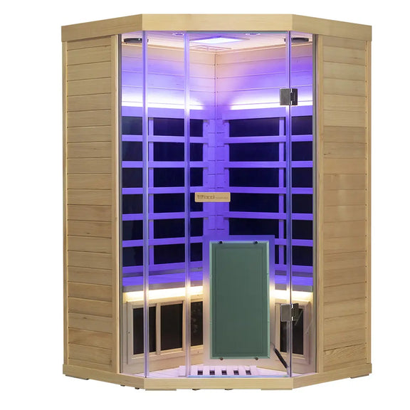 Wizzisaunas S07 2-3 Person Full Spectrum Infrared Sauna low EMF HEMLOCK WOOD | product photo 17 | Legacy & Longevity Co.