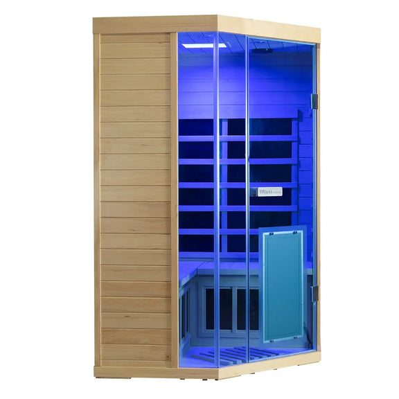 Wizzisaunas S07 2-3 Person Full Spectrum Infrared Sauna low EMF HEMLOCK WOOD | product photo 14 | Legacy & Longevity Co.