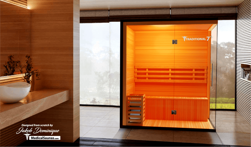 3 Person Home Steam Sauna | Traditional 7™ — product image